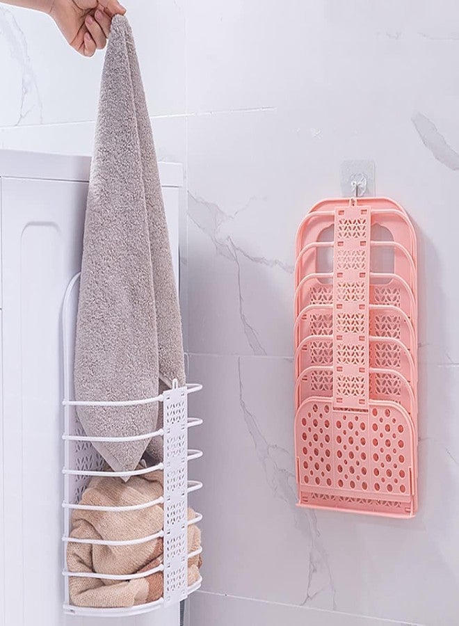 Orrda Wall Mounted Portable Mesh Plastic Laundry Basket Toiletry Organization Washing Bin for Bathroom Bedroom Dirty Clothes - Image 3